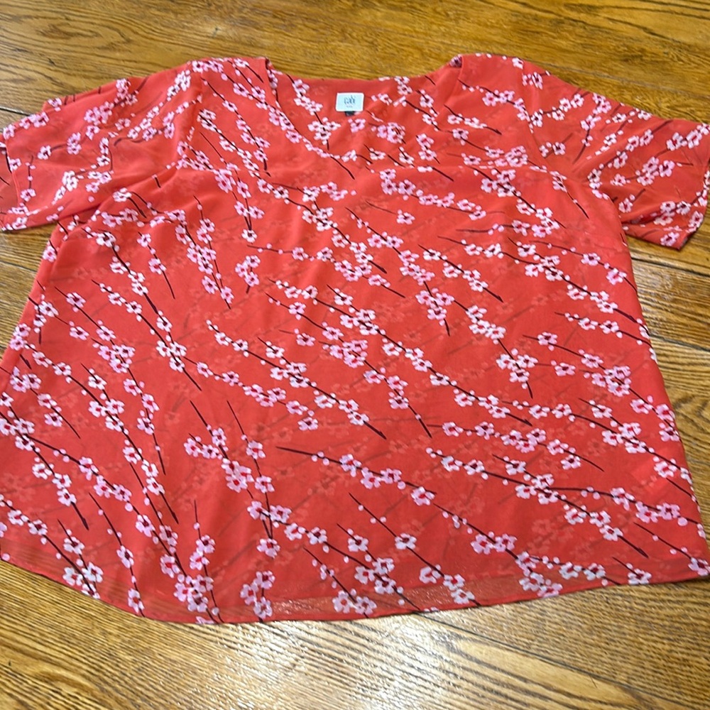 Floral Red Women's Top